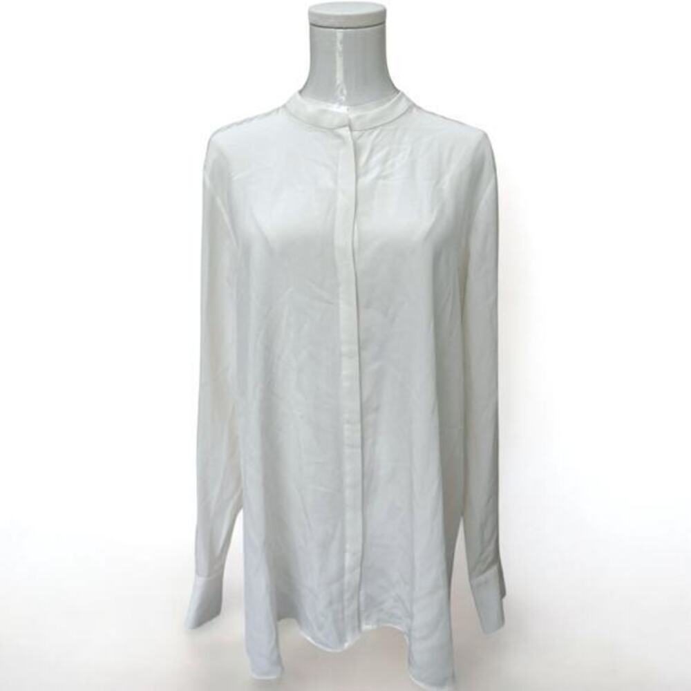 Dorothee Schumacher 100% Silk Button-Up Shirt w/ Scarf sz 5